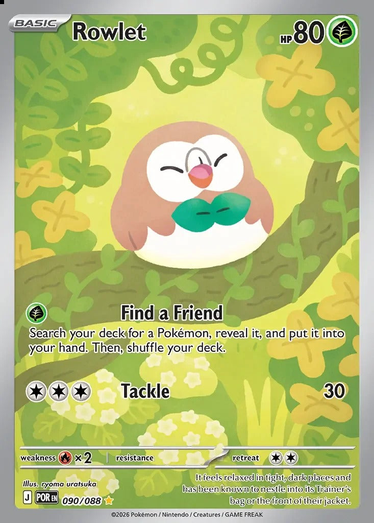 Rowlet 090/088 Perfect Order Pokemon card, official image