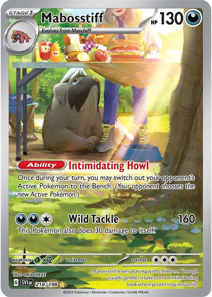 Mabosstiff 218/198 Scarlet & Violet Pokemon card, official image