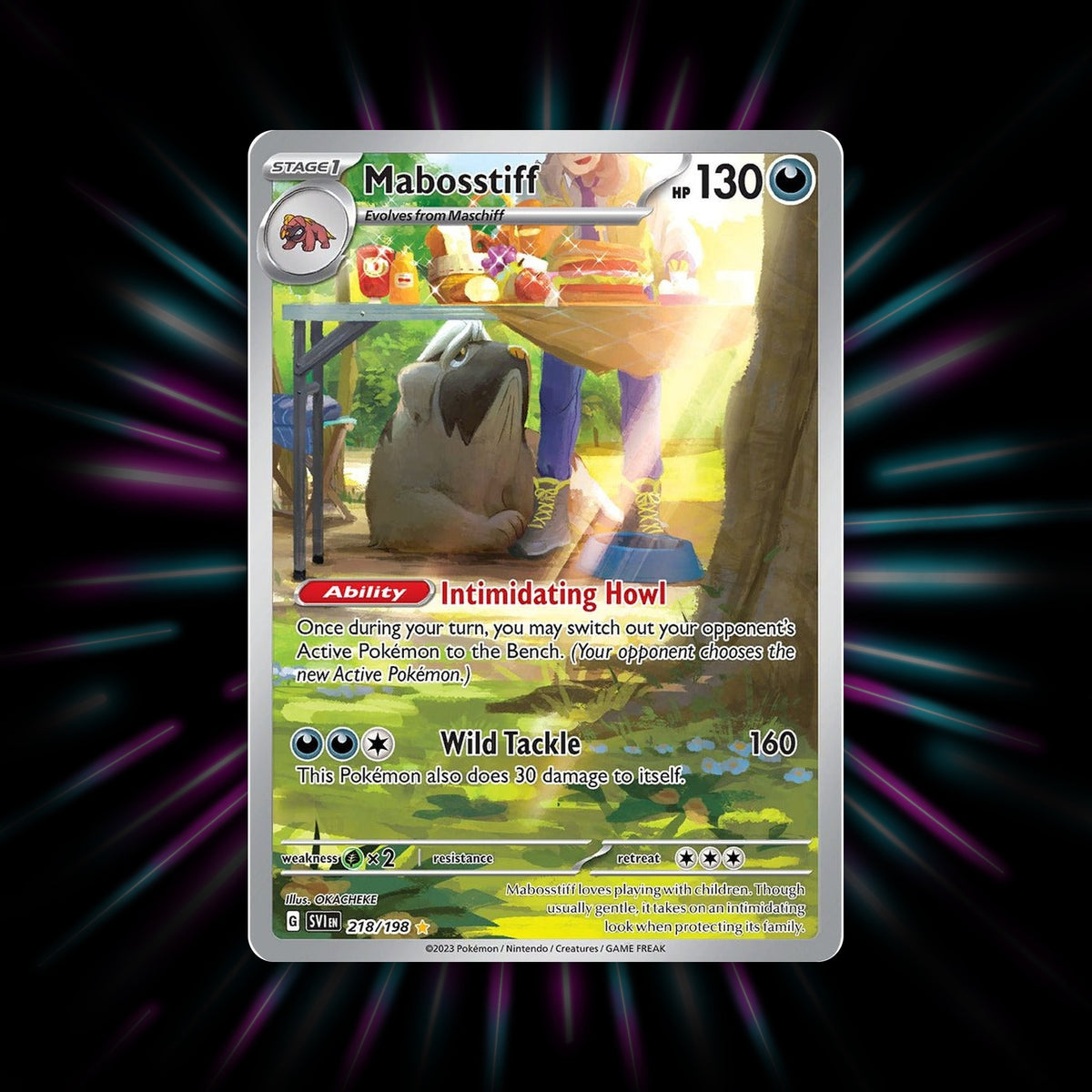 Mabosstiff 218/198 Scarlet & Violet Pokemon card