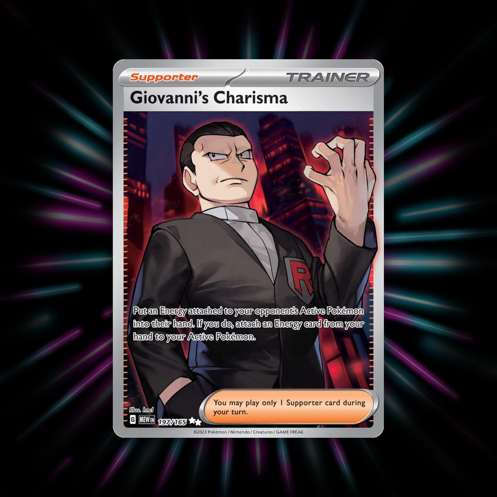 Giovanni's Charisma 197/165 Scarlet & Violet 151 Pokemon card