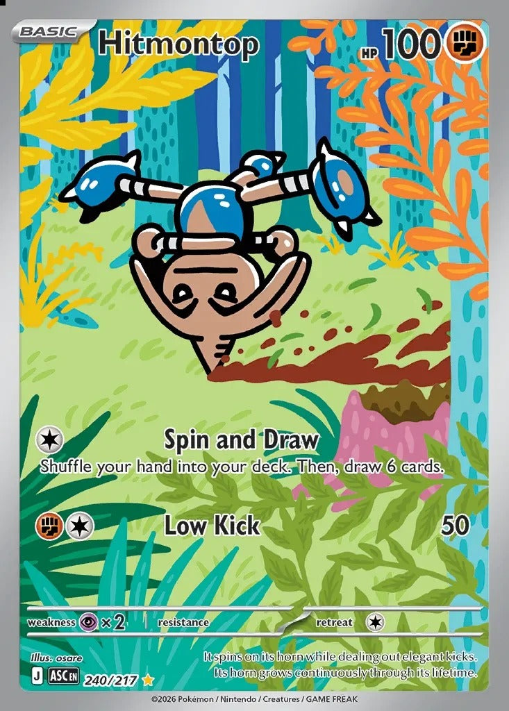 Hitmontop 240/217 Ascended Heroes Pokemon card, official image
