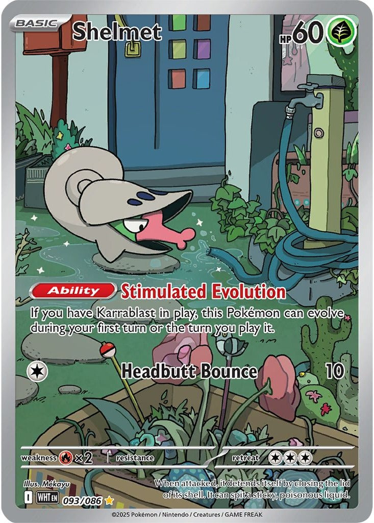Shelmet 093/086 White Flare Pokemon card, official image