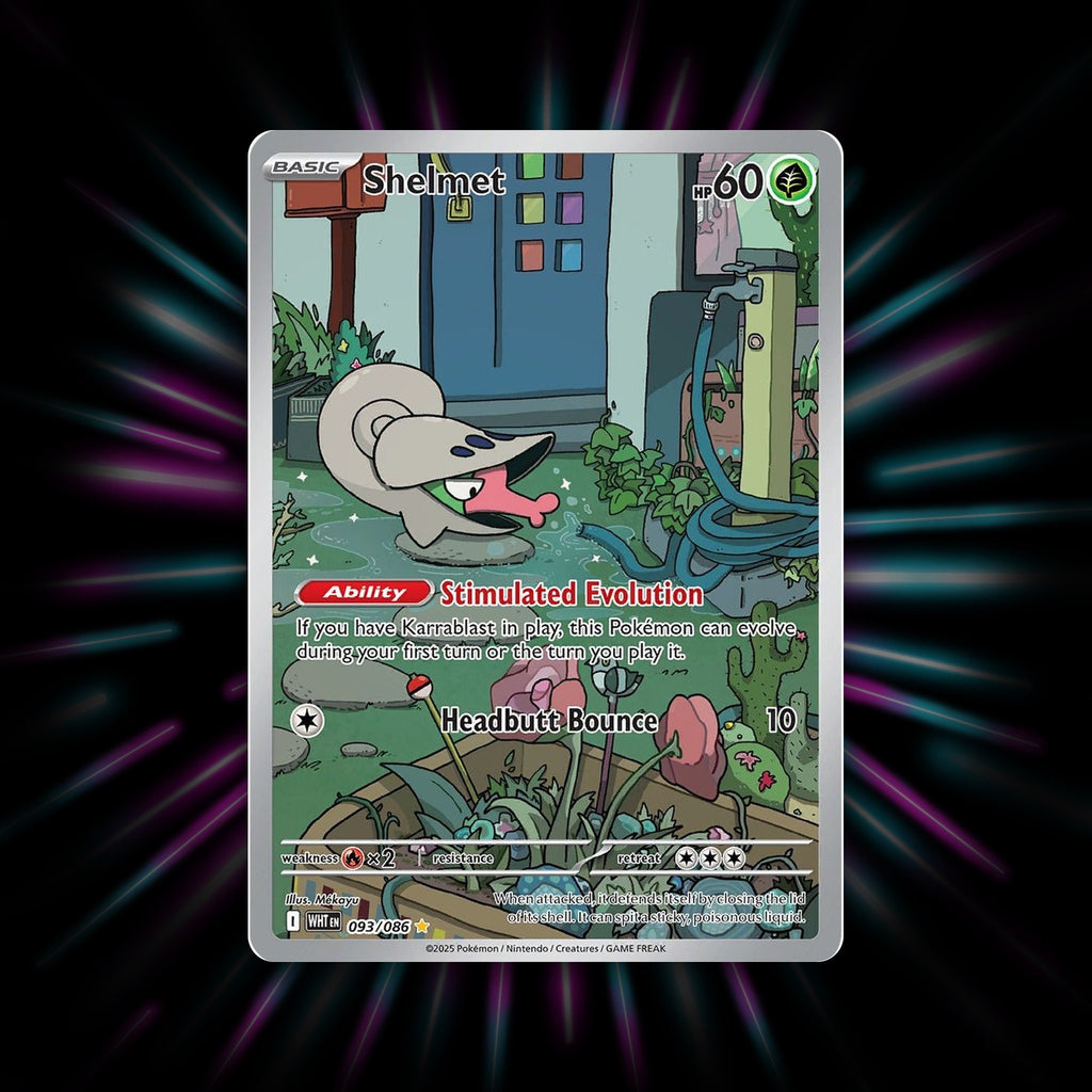 Shelmet 093/086 White Flare Illustration Rare Pokemon card