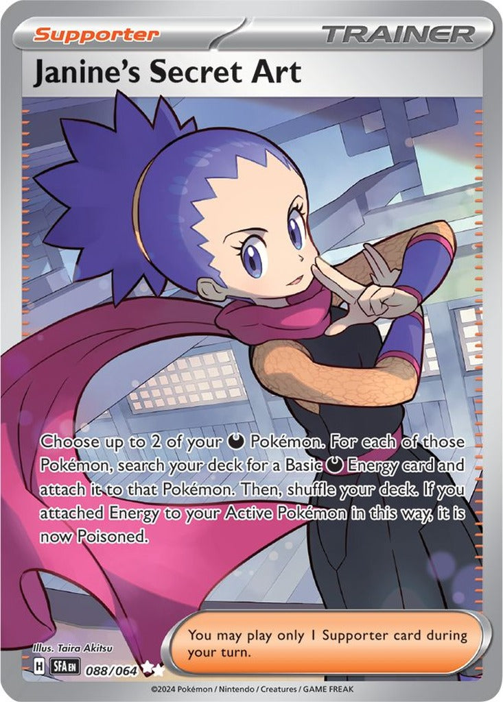 Janine's Secret Art 088/064 Shrouded Fable Pokemon card, official image