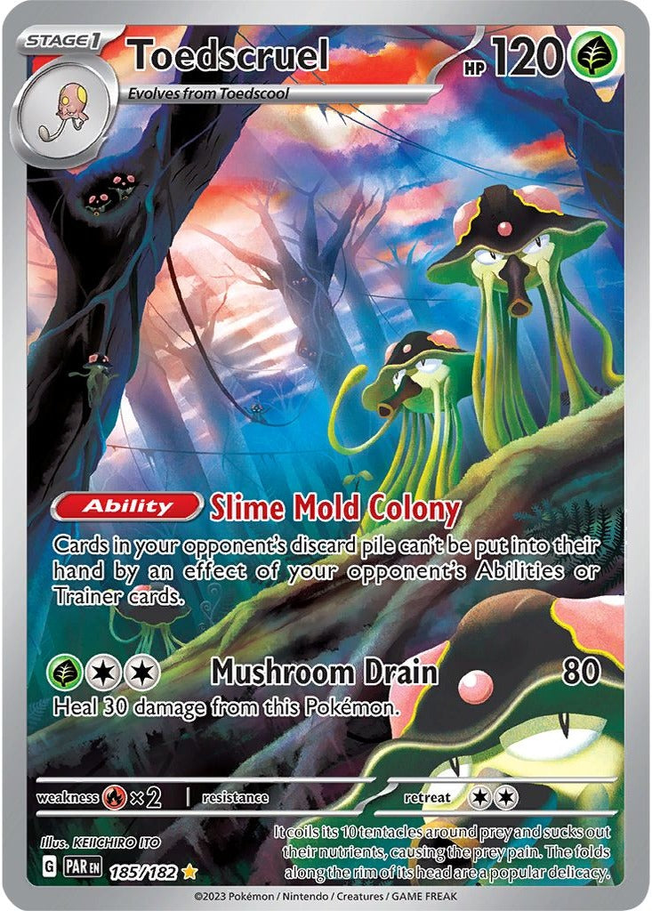 Toedscruel 185/182 Paradox Rift Pokemon card, official image