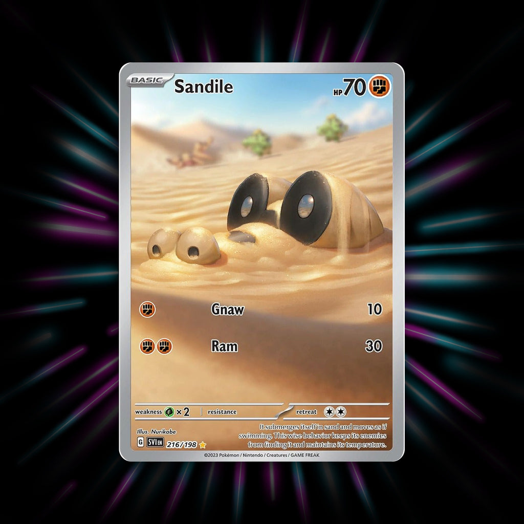 Sandile 216/198 Scarlet & Violet Pokemon card