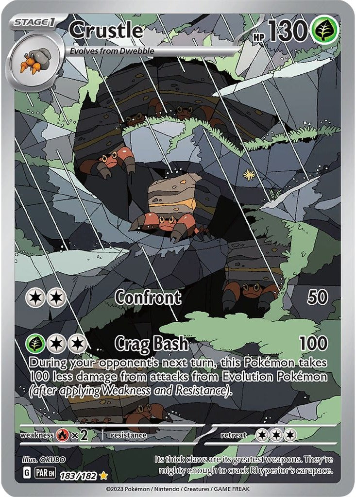 Crustle 183/182 Paradox Rift Pokemon card, official image