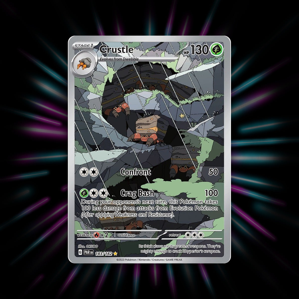 Crustle 183/182 Paradox Rift Pokemon card