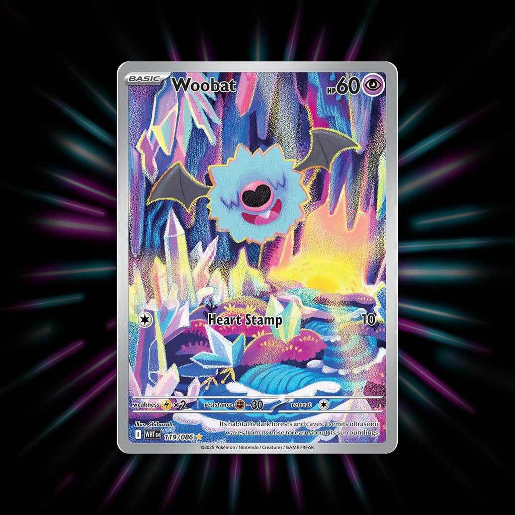 Woobat 119/086 White Flare Illustration Rare Pokemon card