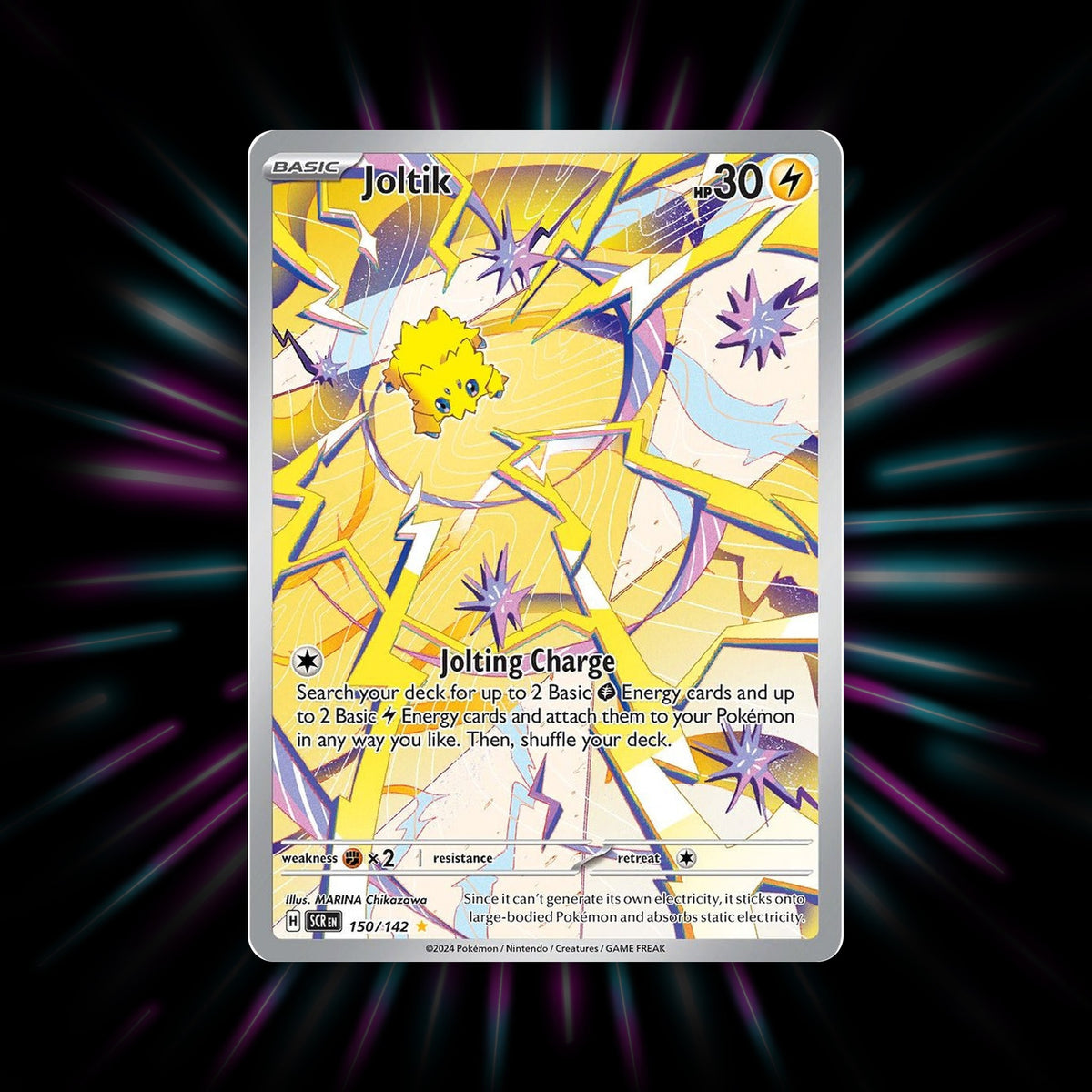 Joltik 150/142 Stellar Crown Pokemon card