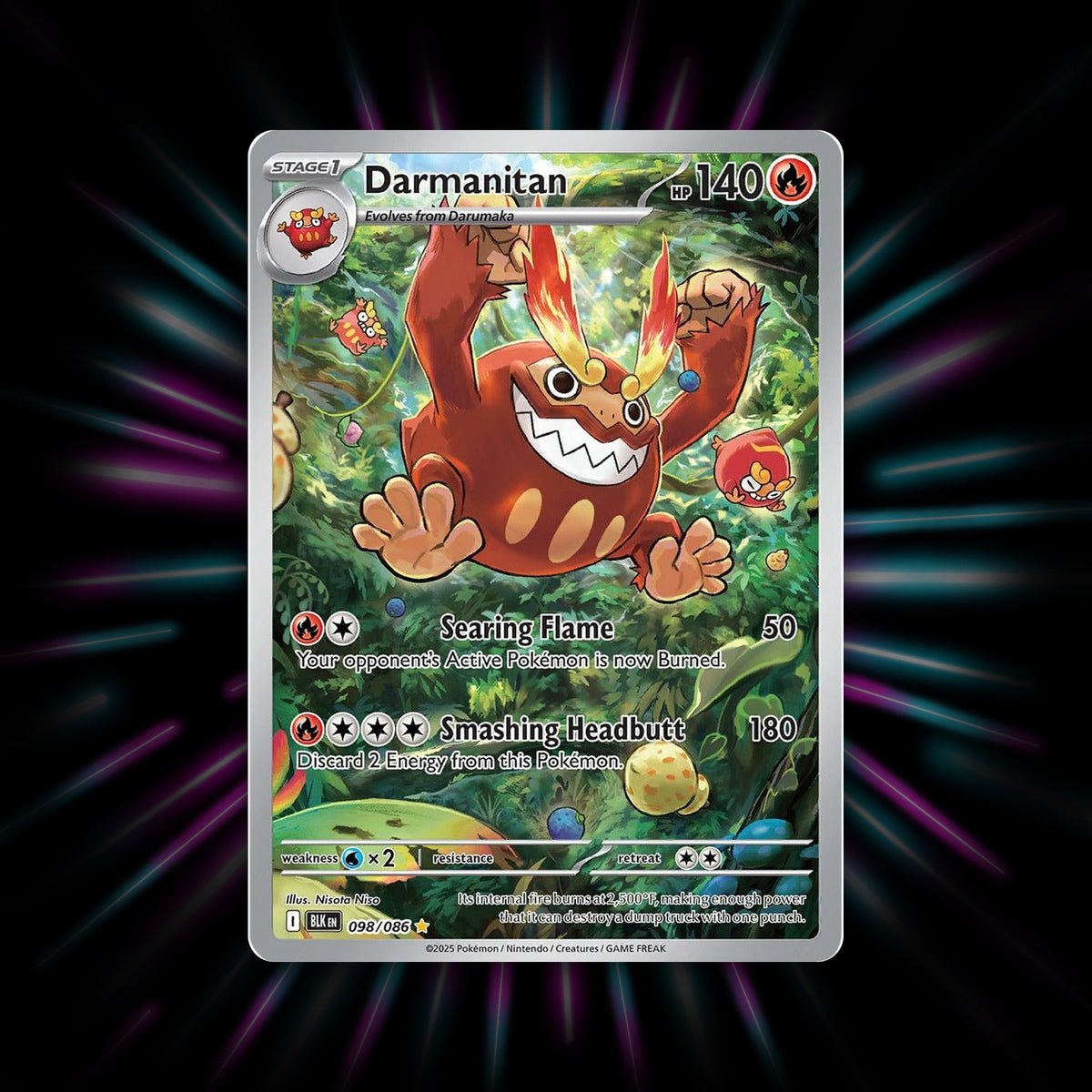 Darmanitan 098/086 Black Bolt Pokemon card