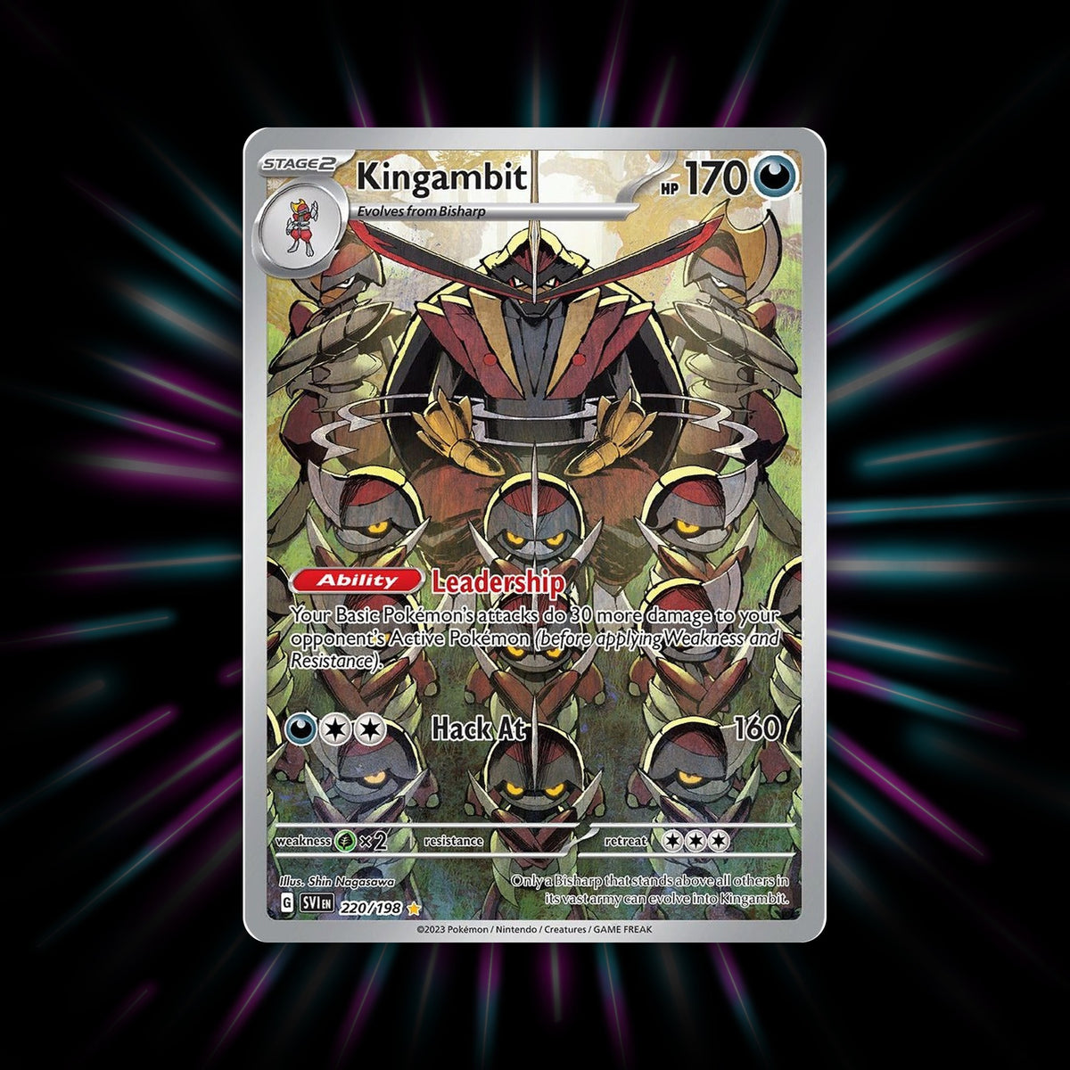 Kingambit 220/198 Scarlet & Violet Pokemon card