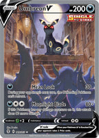 Umbreon V 189/203 Evolving Skies Pokemon card, official image