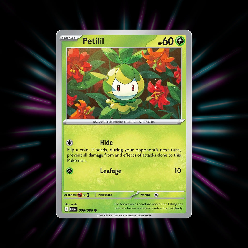 Petilil 006/086 Black Bolt Poke Ball Holo Pokemon card