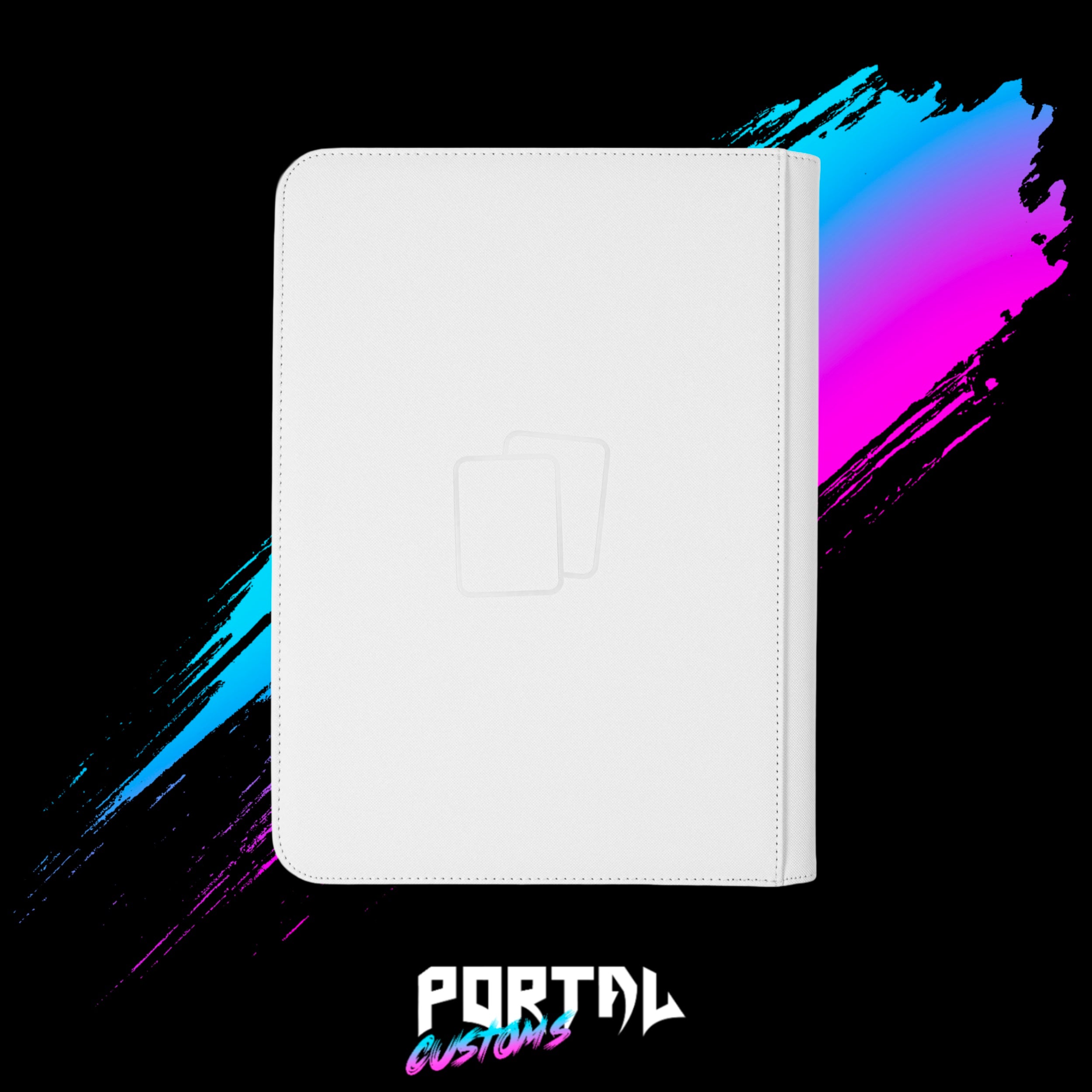White Premium 9 Pocket Zip Binder - COVRD — Portal TCG