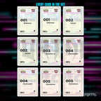 151 placeholder cards laid out in a nine pocket binder page