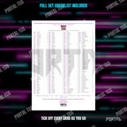The free 151 master set checklist included with the placeholders