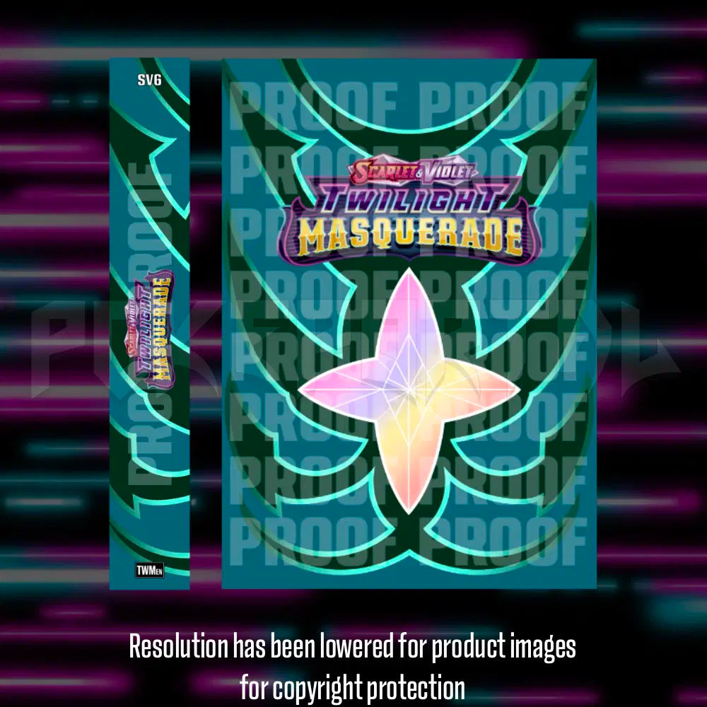 Pokemon Twilight Masquerade master set checklist vinyl sticker kit, sheet 2, Portal Customs