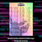 Pokemon Prismatic Evolutions master set checklist vinyl sticker kit, sheet 3, Portal Customs