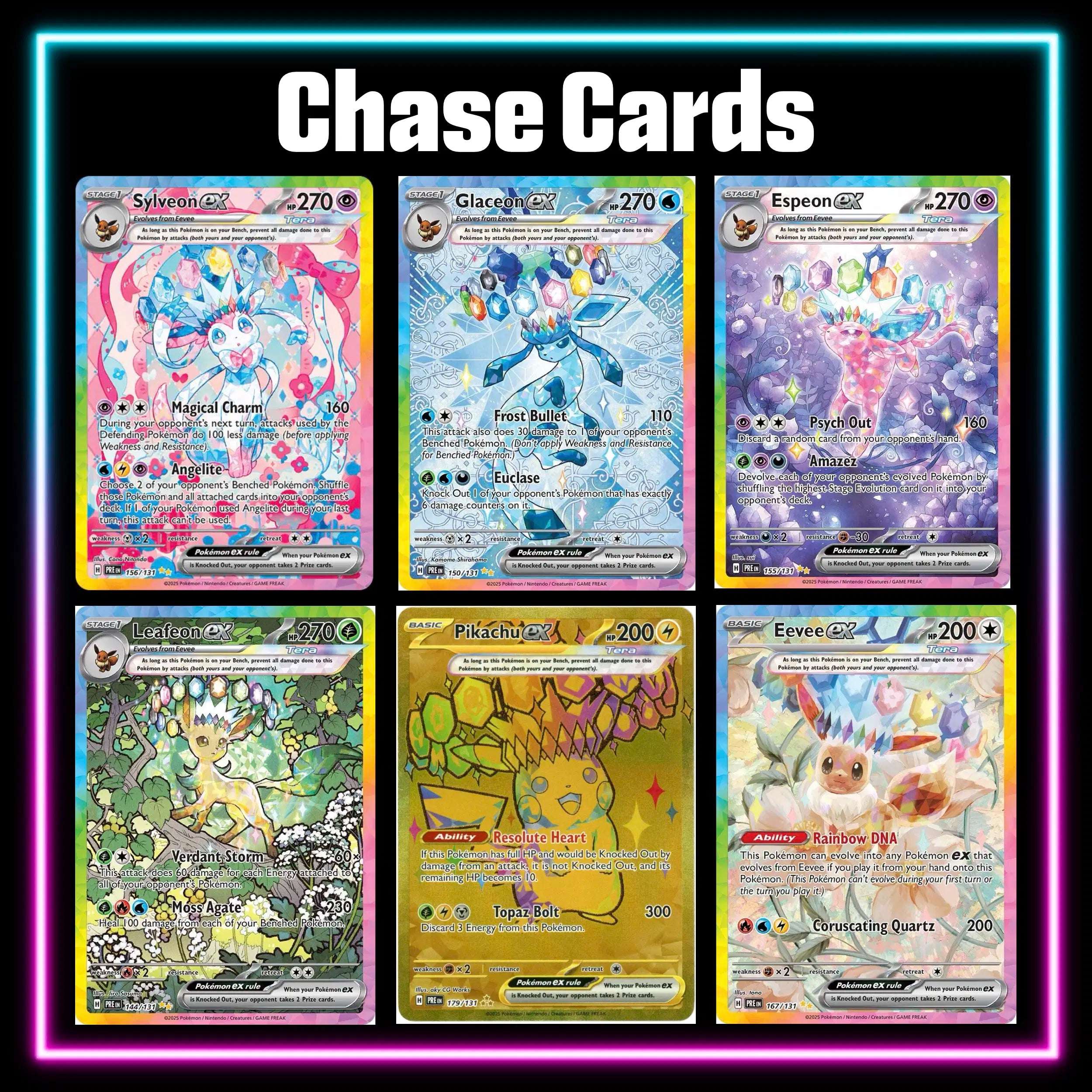 Pokemon Prismatic Evolutions master set checklist vinyl sticker kit, sheet 5, Portal Customs