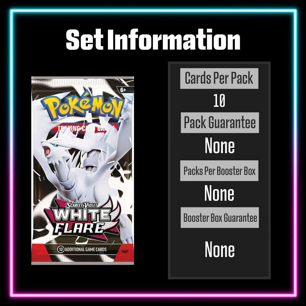 Pokemon White Flare English master set checklist vinyl sticker kit, sheet 8, Portal Customs