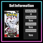 Pokemon White Flare English master set checklist vinyl sticker kit, sheet 8, Portal Customs
