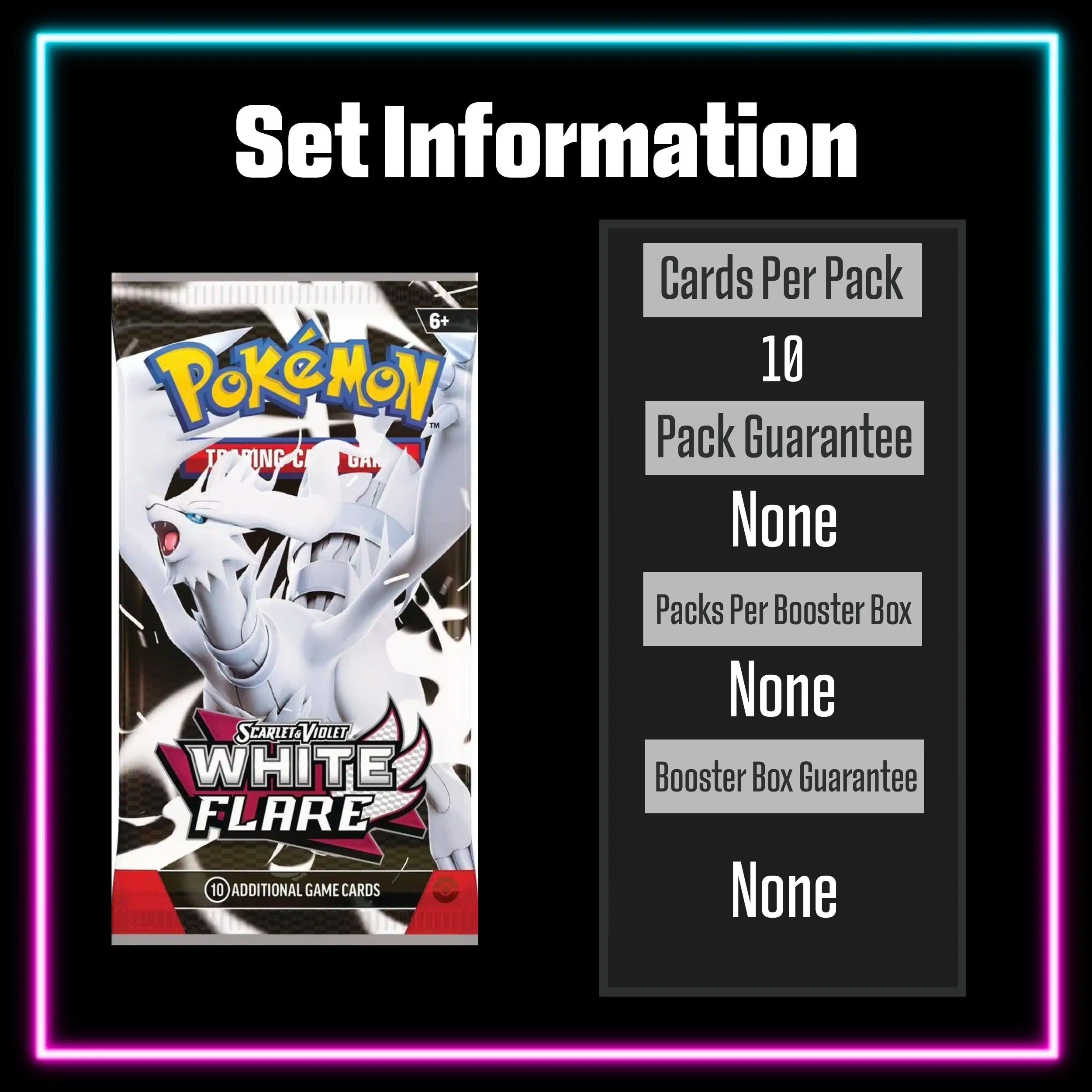 Pokemon White Flare English master set checklist vinyl sticker kit, sheet 8, Portal Customs