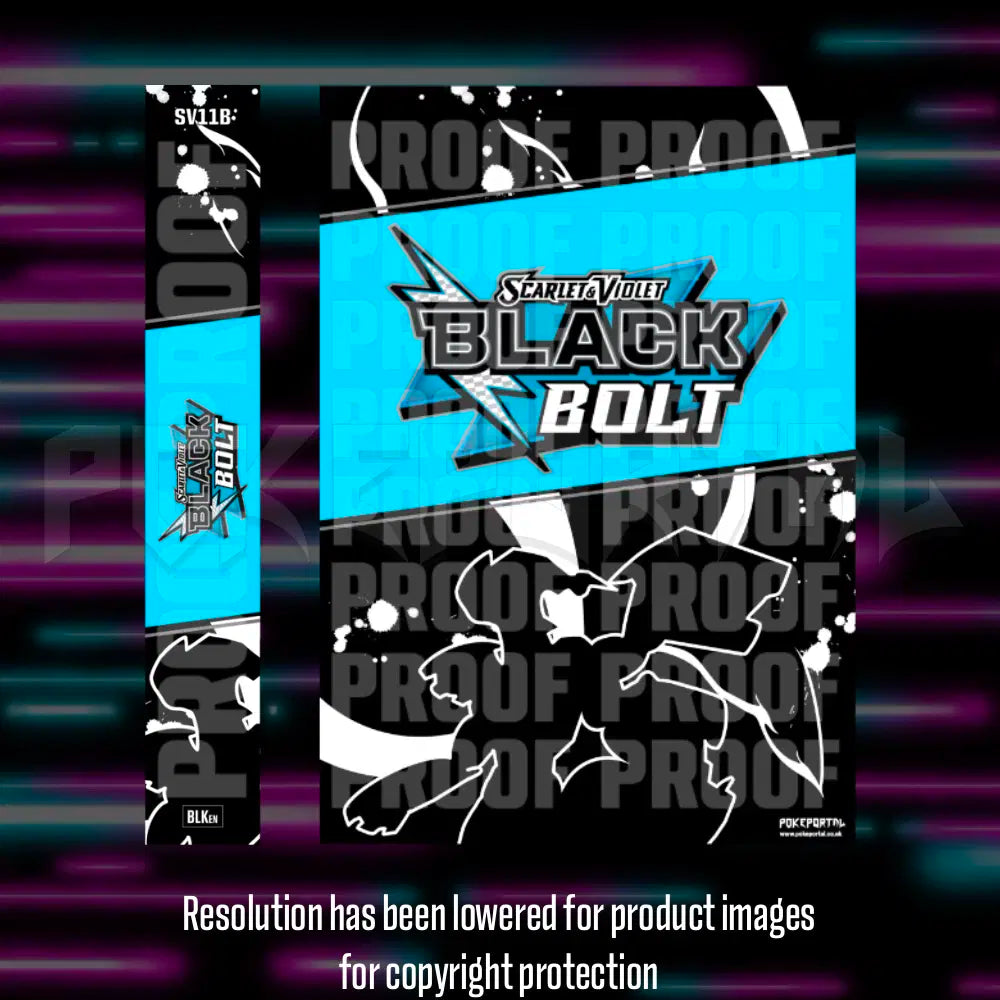 Pokemon Black Bolt English master set checklist vinyl sticker kit, sheet 2, Portal Customs
