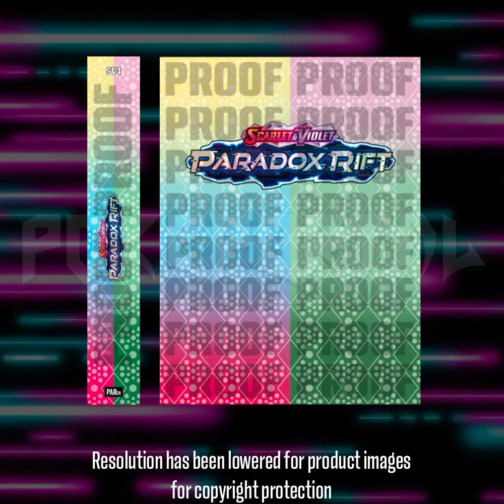 Pokemon Paradox Rift master set checklist vinyl sticker kit, sheet 2, Portal Customs