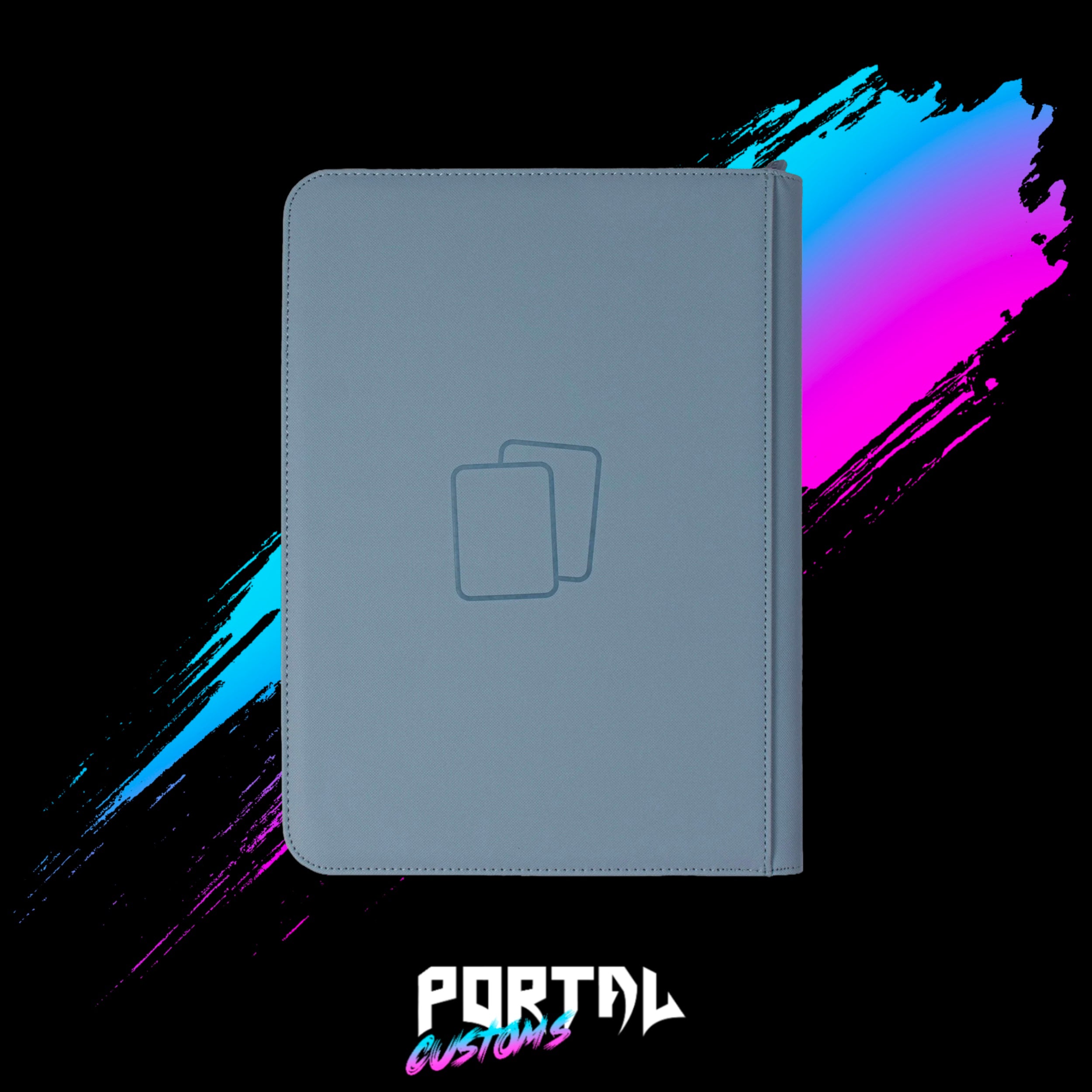 Steel Blue Premium 9 Pocket Zip Binder - COVRD — Portal TCG