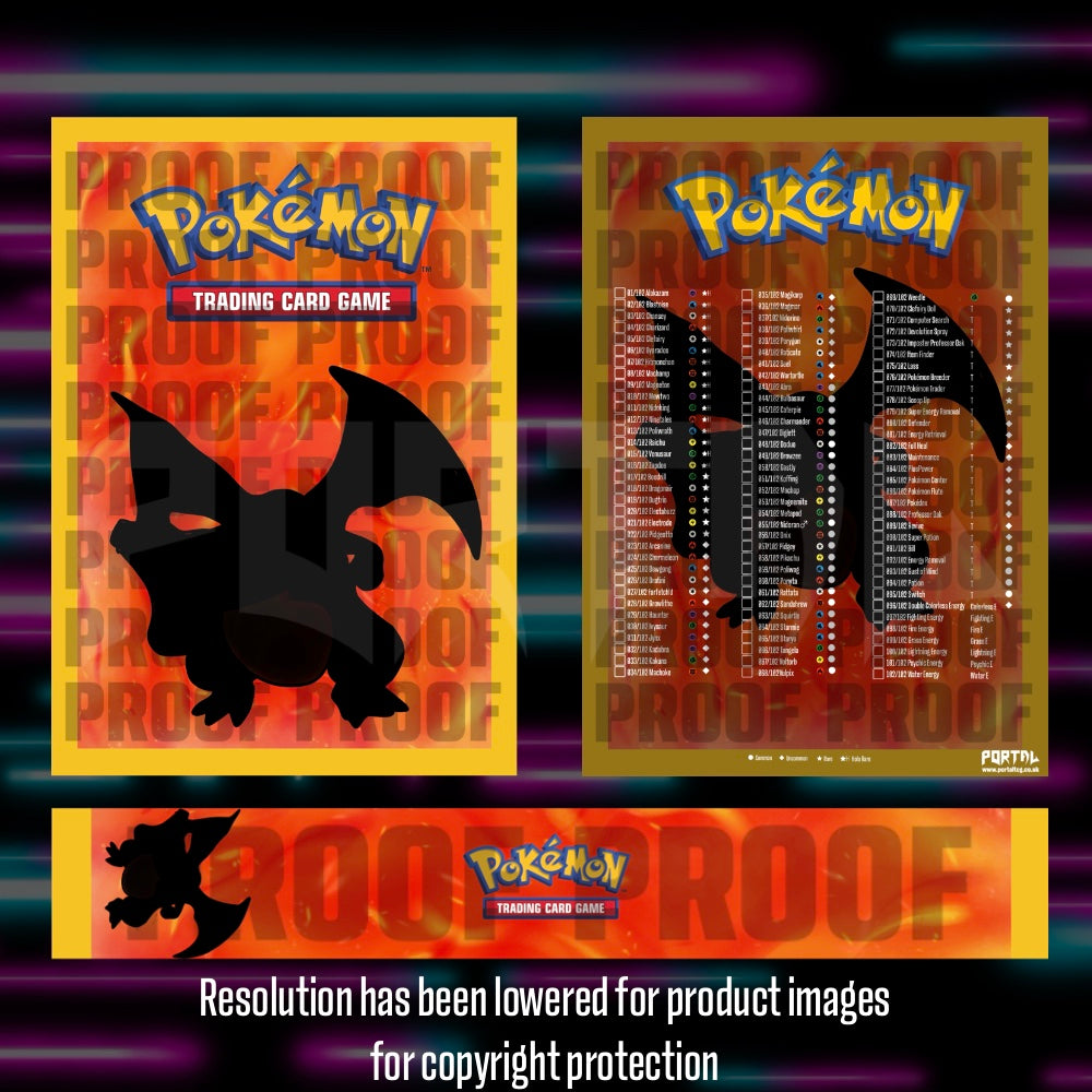 Pokemon Base Set master set checklist vinyl sticker kit by Portal Customs