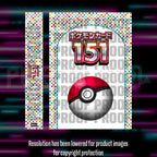 Pokemon 151 Japanese master set checklist vinyl sticker kit, sheet 2, Portal Customs