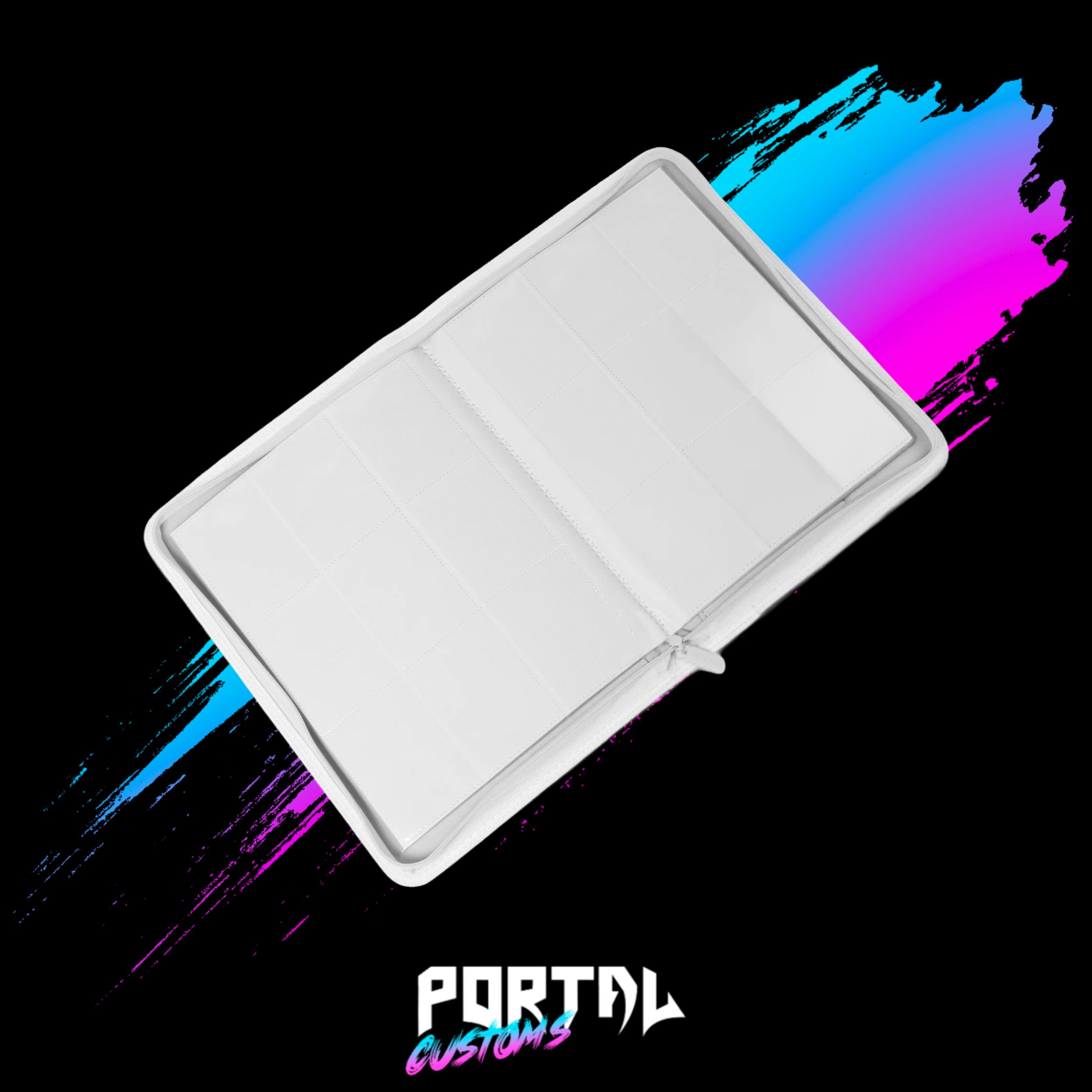 White Premium 9 Pocket Zip Binder - COVRD | COVRD Premium Zip Binder