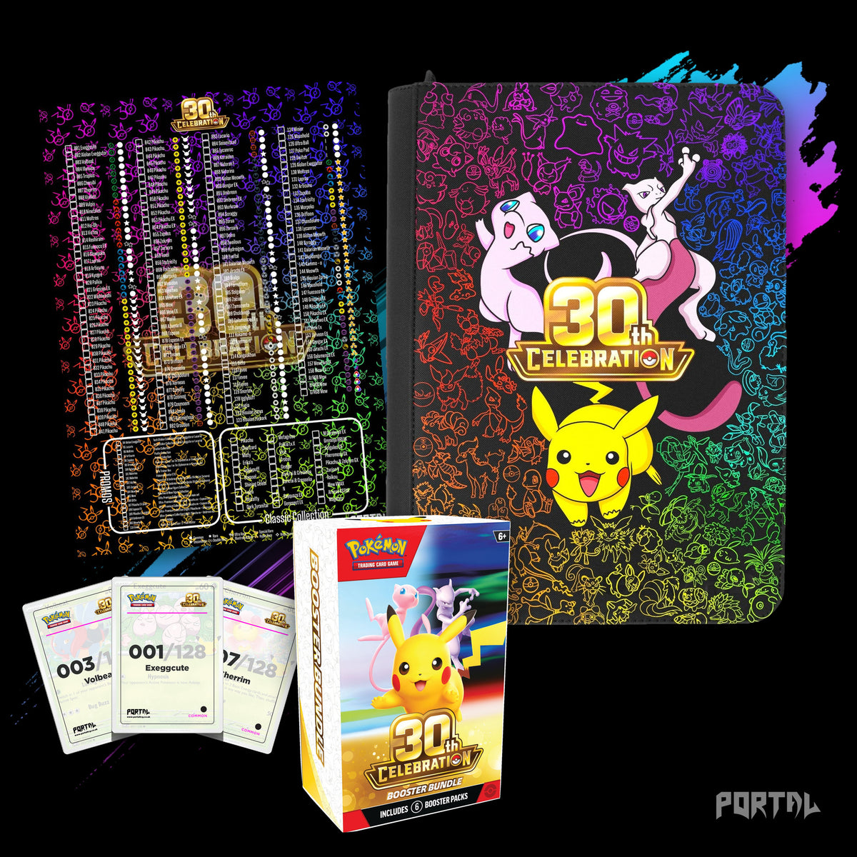 Pokemon 30th Anniversary English master set bundle with Booster Bundle, everything included, Portal TCG