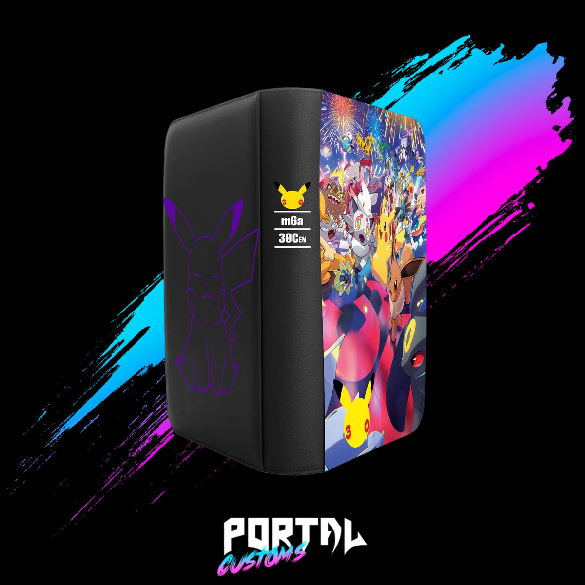 Fireworks 30th Anniversary Premium Printed Binder, angled spine, Portal TCG