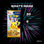 30th Celebration Simplified Chinese booster box, what's inside: 20 packs of 6 cards. Official pack artwork shown.