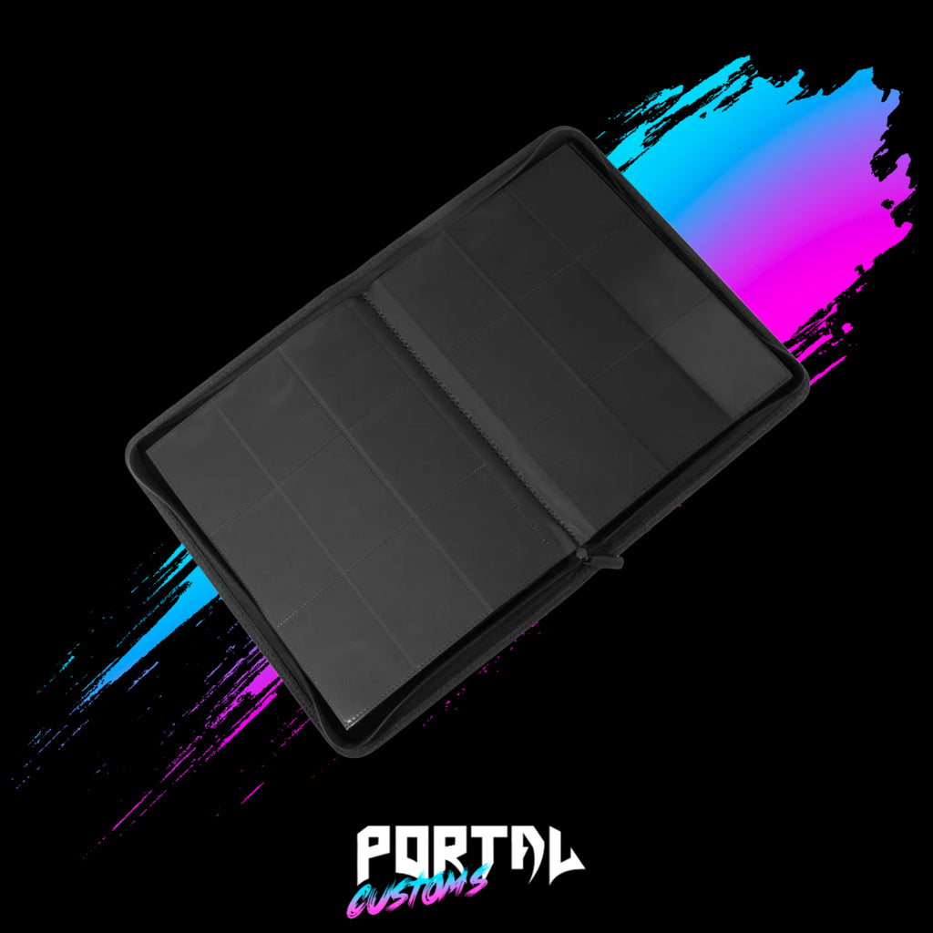 Black Premium 9 Pocket Zip Binder - COVRD — Portal TCG