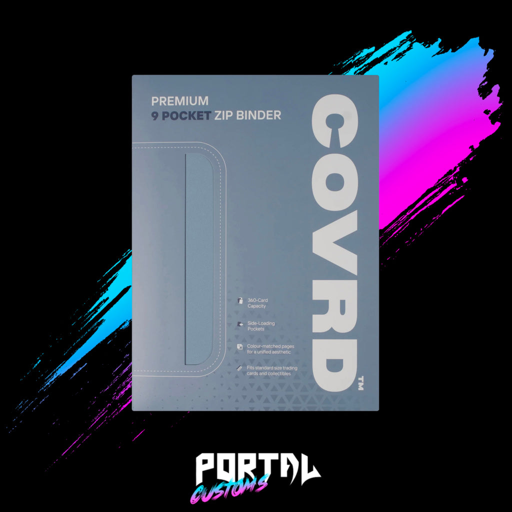 Steel Blue Premium 9 Pocket Zip Binder - COVRD — Portal TCG