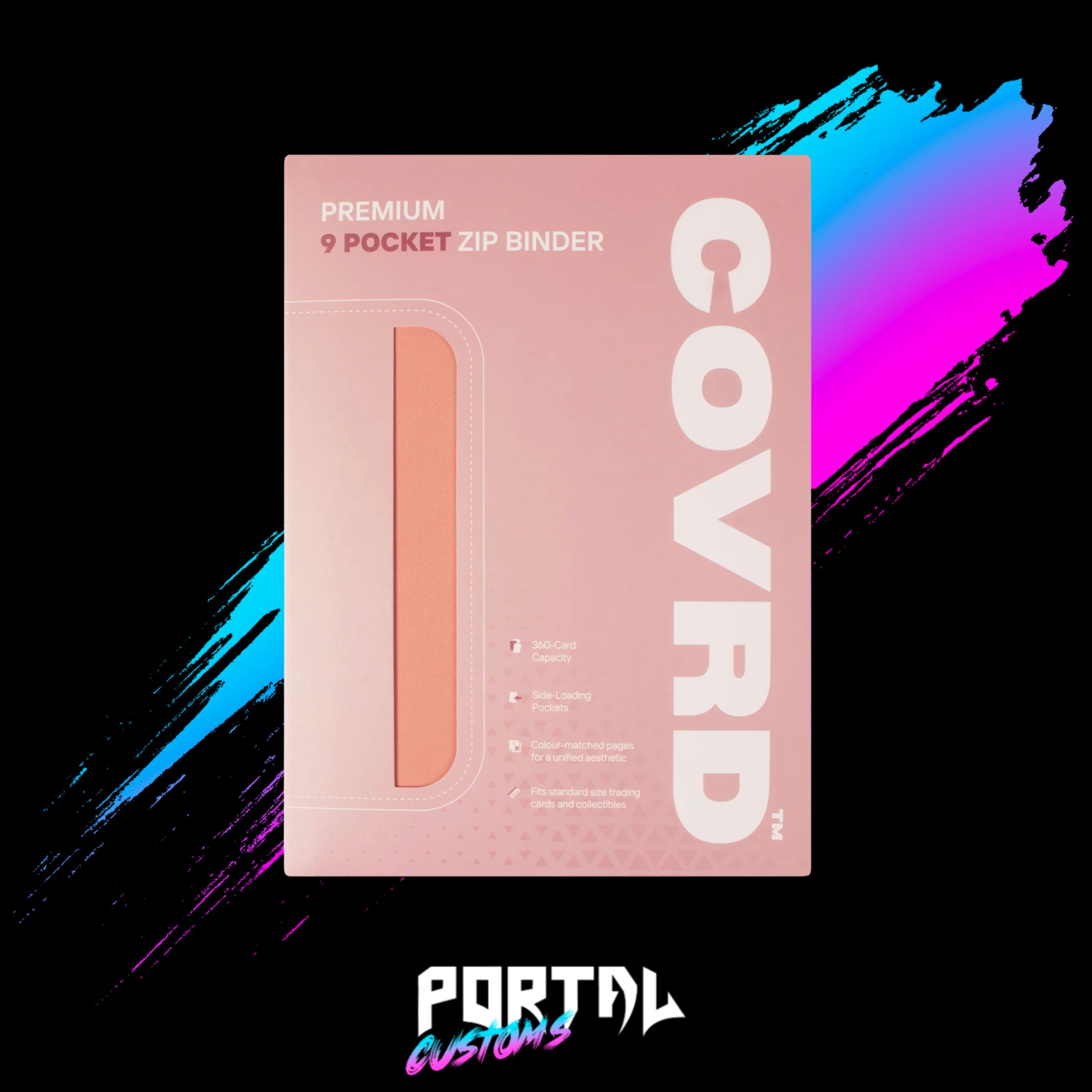 Blush Pink Premium 9 Pocket Zip Binder - COVRD — Portal TCG