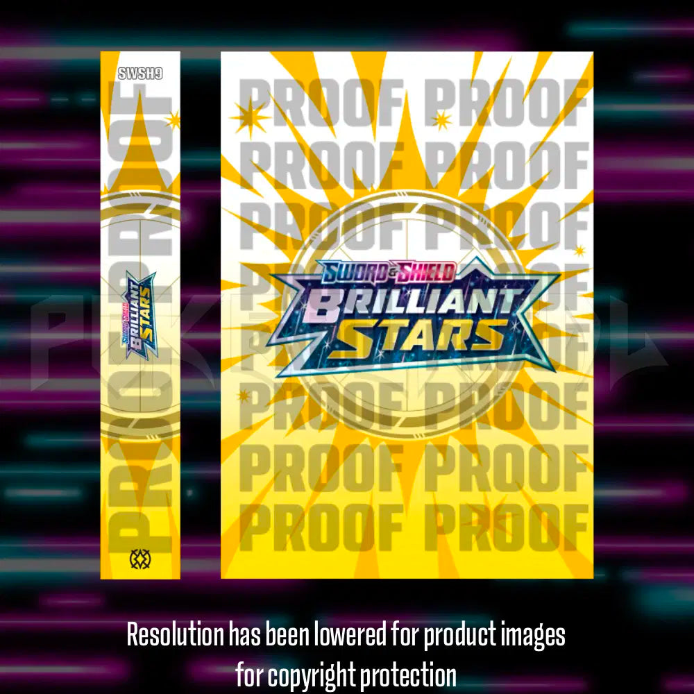 Pokemon Brilliant Stars master set checklist vinyl sticker kit, sheet 2, Portal Customs