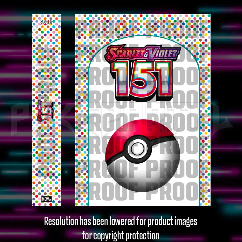 Pokemon 151 English master set checklist vinyl sticker kit, sheet 2, Portal Customs