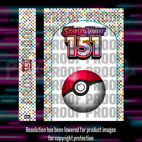 Pokemon 151 English master set checklist vinyl sticker kit, sheet 2, Portal Customs