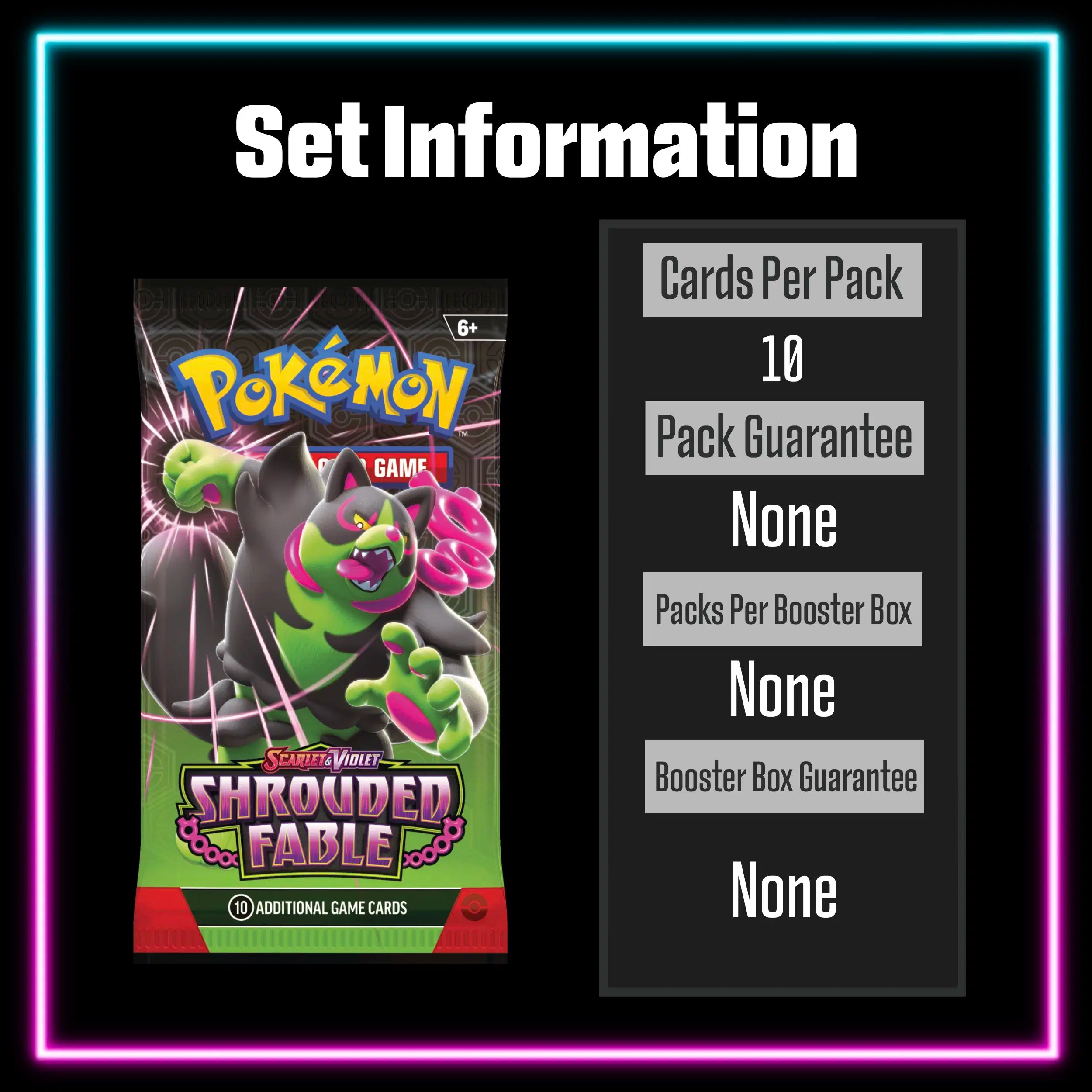 Pokemon Shrouded Fable master set checklist vinyl sticker kit, sheet 7, Portal Customs