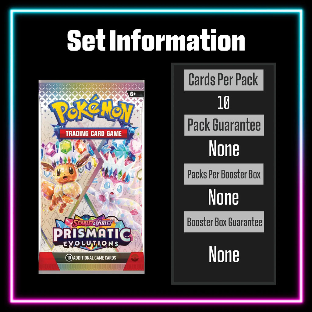 Pokemon Prismatic Evolutions master set checklist vinyl sticker kit, sheet 8, Portal Customs