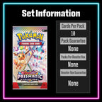 Pokemon Prismatic Evolutions master set checklist vinyl sticker kit, sheet 8, Portal Customs