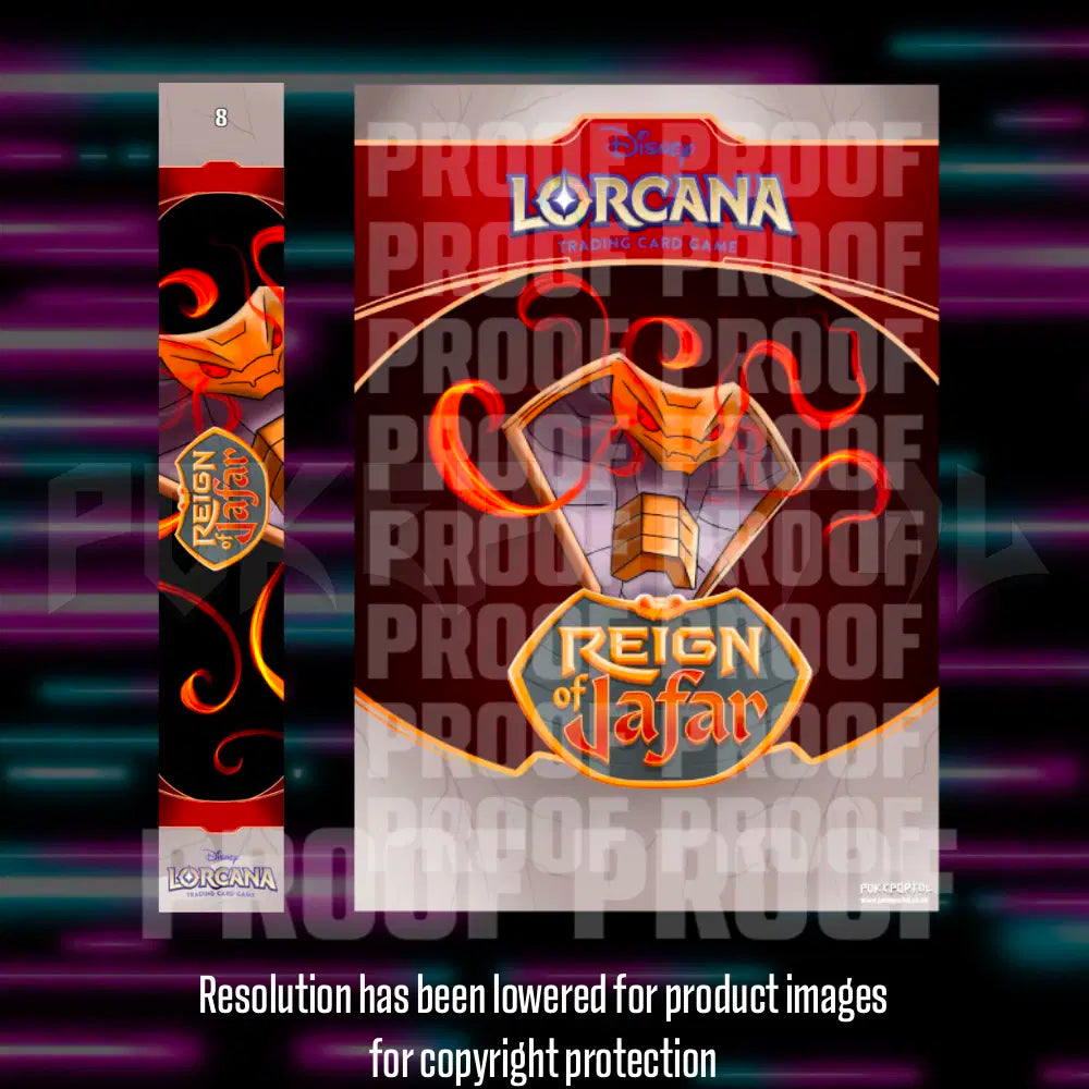 Lorcana Reign of Jafar master set checklist vinyl sticker kit, sheet 2, Portal Customs