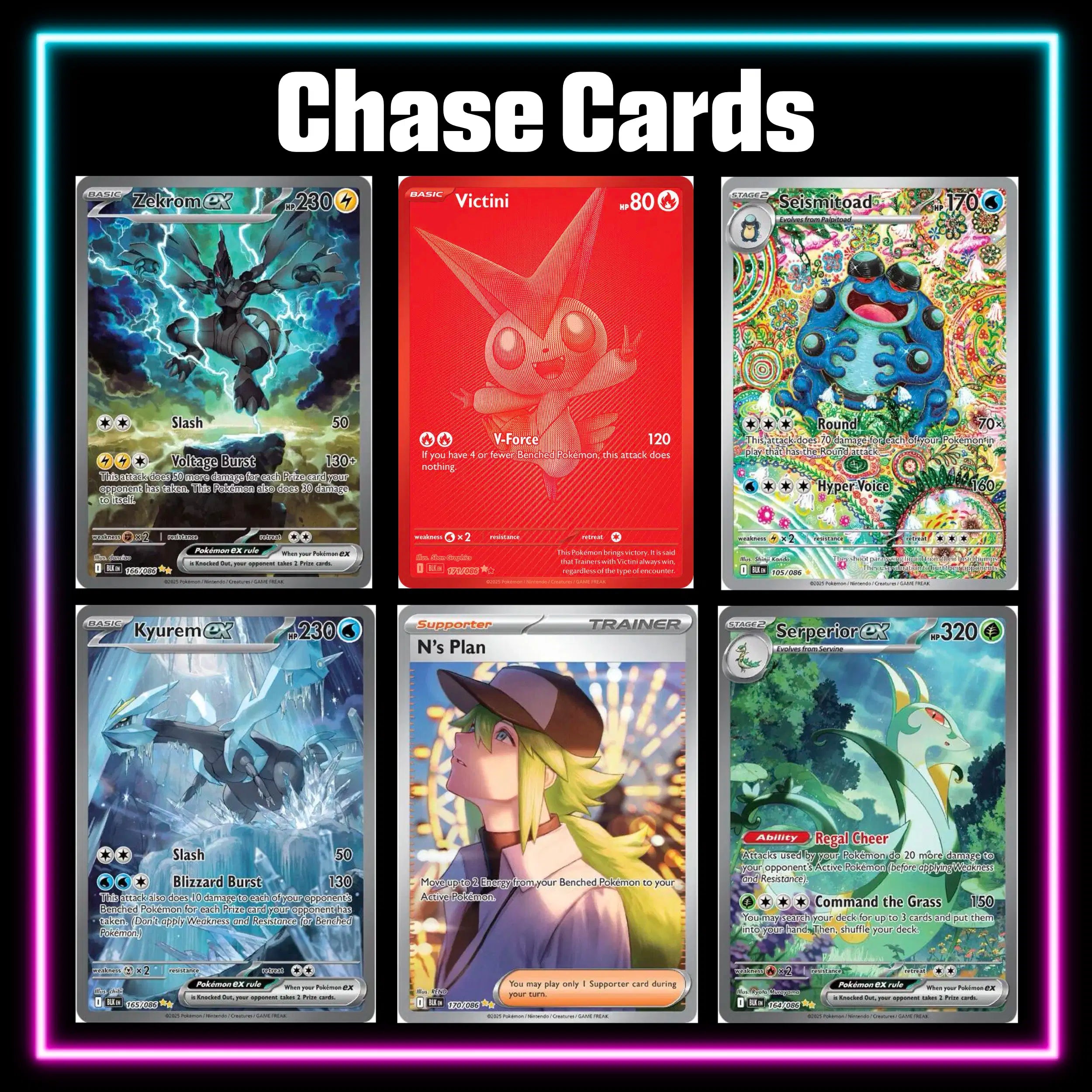 Pokemon Black Bolt English master set checklist vinyl sticker kit, sheet 5, Portal Customs