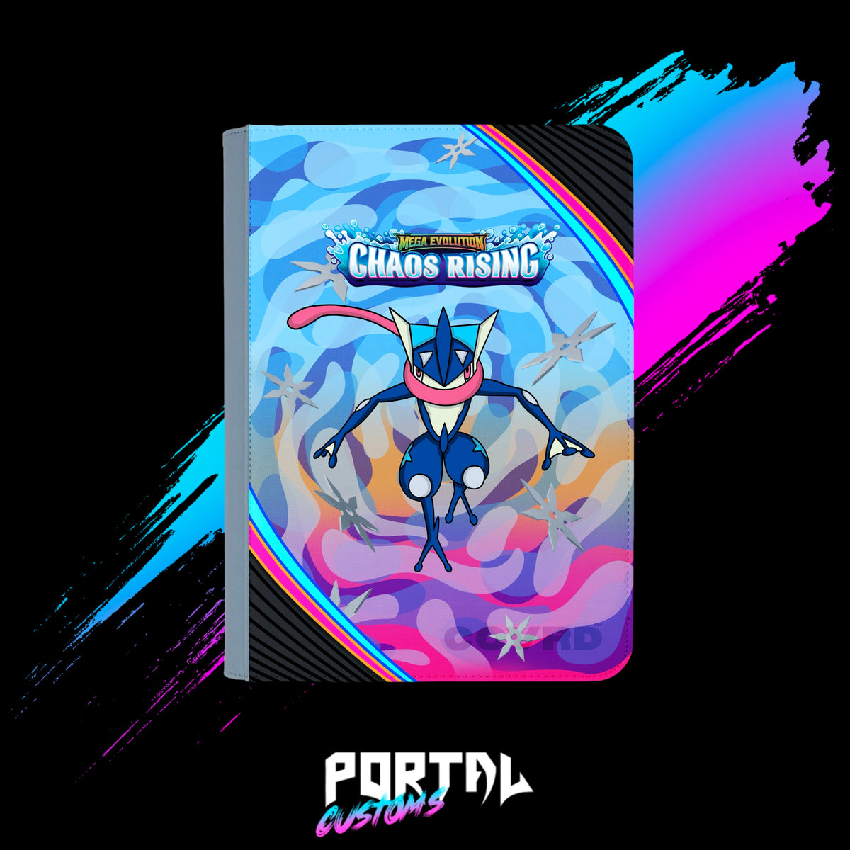 Pokemon Chaos Rising printed binder, front cover, Portal TCG