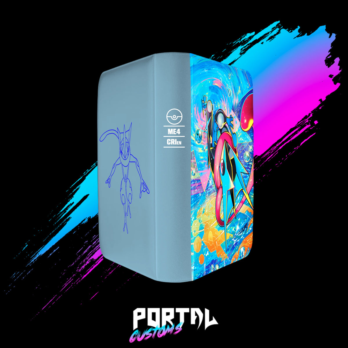 Pokemon Chaos Rising Mega Greninja premium printed binder without set logo, spine, Portal TCG