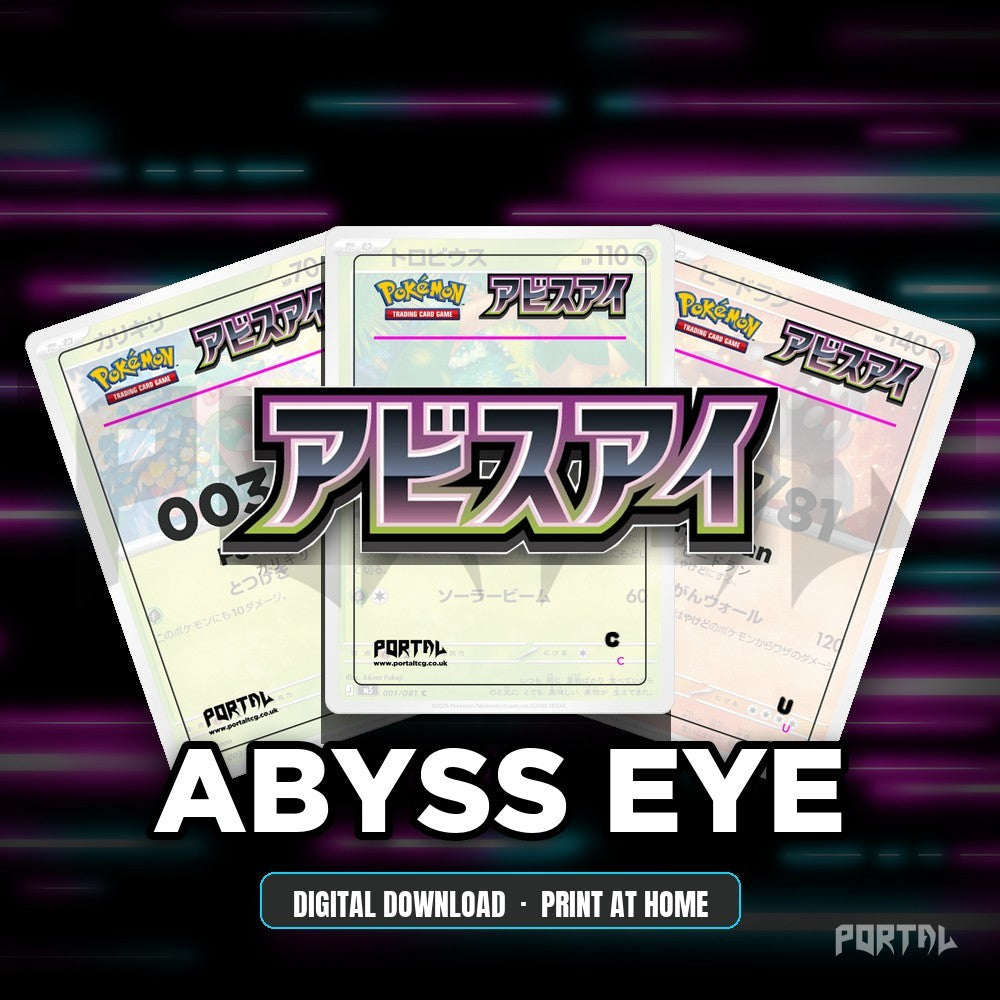 Abyss Eye master set placeholders, digital download, Portal TCG